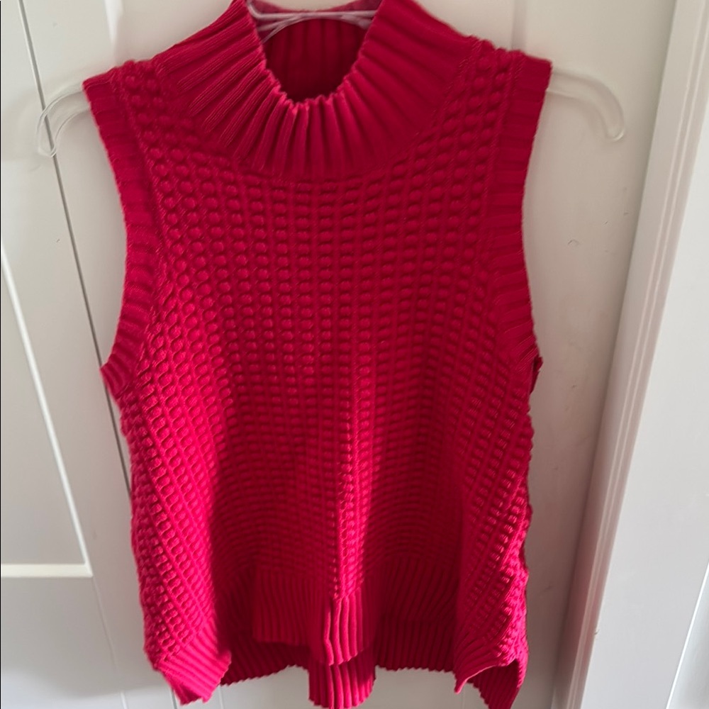 Sleeveless Cotton Sweater